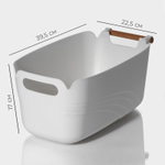 Контейнер для хранения с ручкой LaDom «Лаконичность», 39.5×22.5×17 см, белый