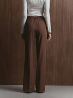 Брюки прямые, цвет шоколадный