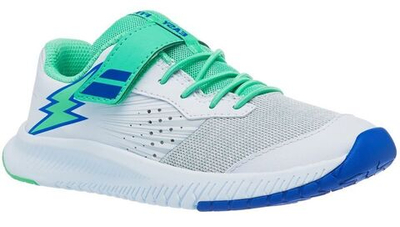 детские Кроссовки теннисные Babolat Pulsion All Court Kid - white/biscary green