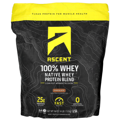 Ascent, Native Whey Protein Blend, Chocolate, 4 lb (1.8 kg)