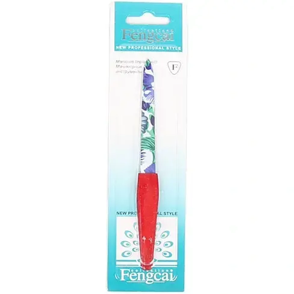 Пилка для ногтей металлическая на блистере «Эстетика», цвет ручки микс, цвет пилки микс,13см