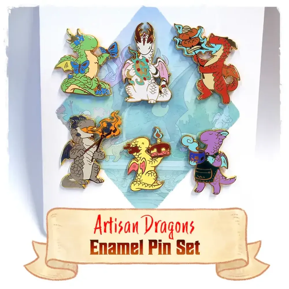 [Предзаказ] Set of Artisan Dragon Enamel Pins