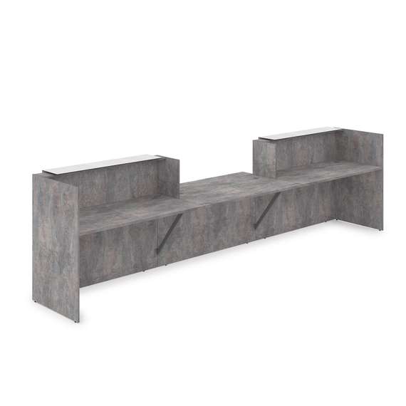 1КРС-КЛ.009 Комплект Ресепшн с фартуком HPL (4232*901*1149) (без подсветки)