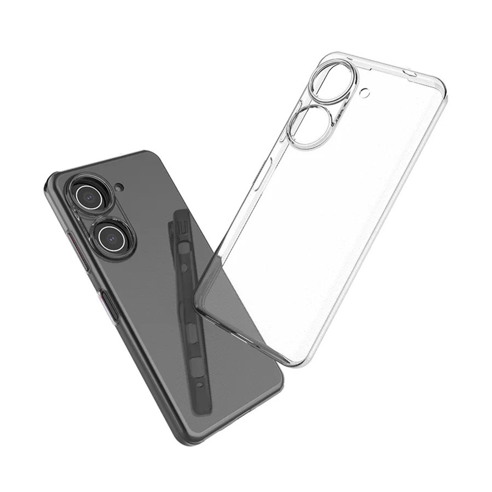 Силиконовый тонкий прозрачный чехол для Asus Zenfone 9, серия Ultra Clear от Caseport