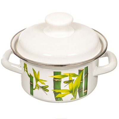 Кастрюля сталь, эмал, 1 л, с крыш, Керчь, 42304-072/6, в асс