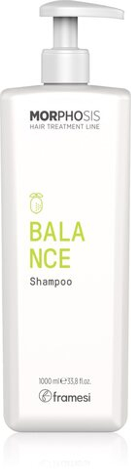 Framesi Morphosis Balance - очищающий шампунь для жирных волос и кожи головы /   1000  ml  / GTIN 8059606681092