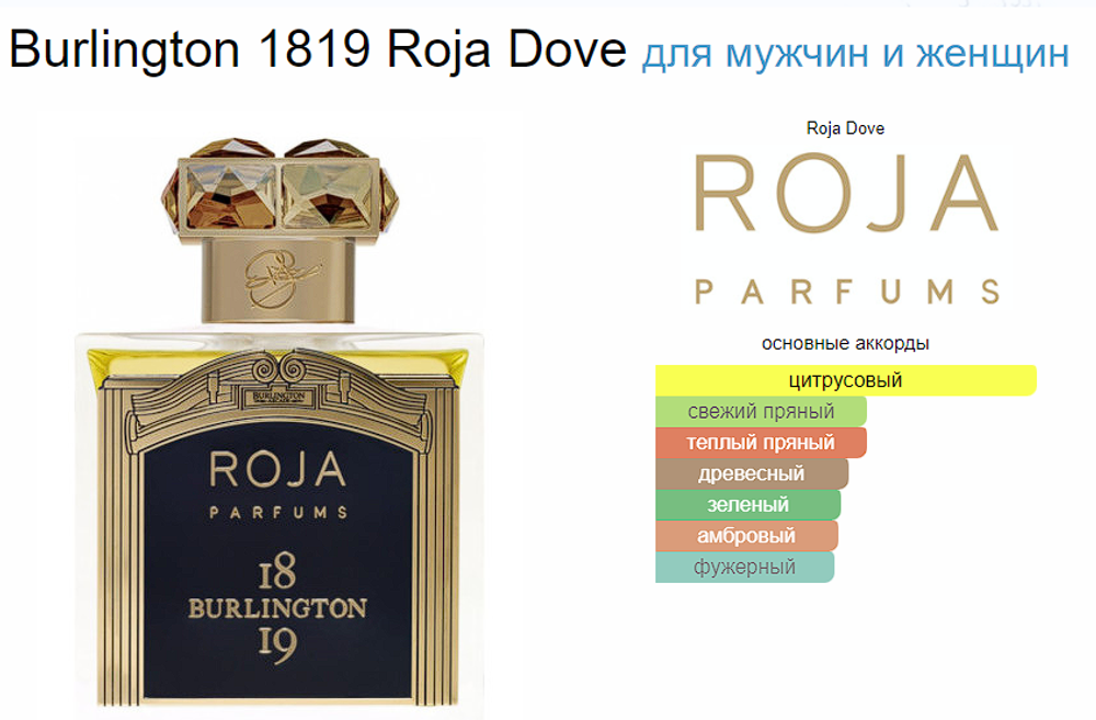 Roja Dove Burlington 1819