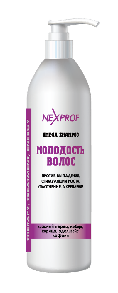 Nexxt Professional Craft Омега Шампунь -  молодость волос. Красный перец , кофеин 1000мл