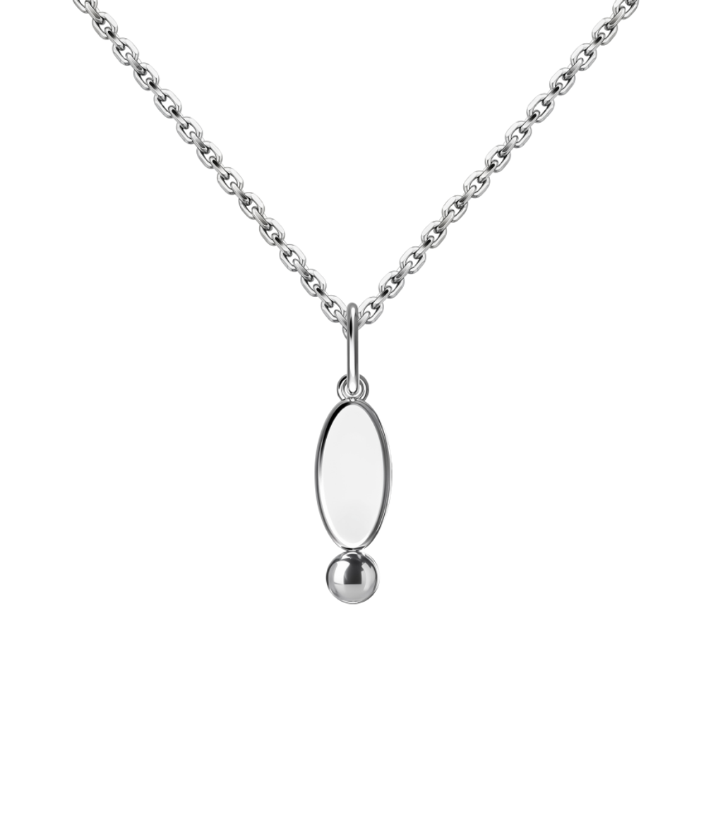 Подвес из серебра со вставками из выращенного рубина