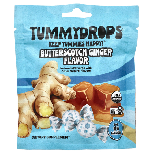 Tummydrops, Ириски с имбирем, 33 пастилки