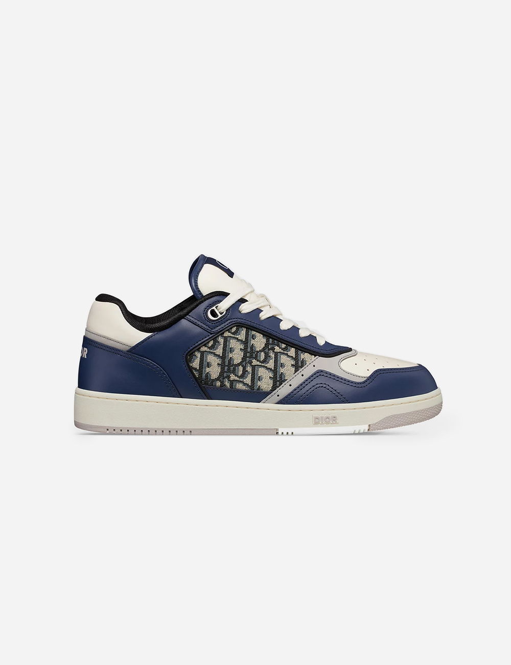 Кроссовки Dior B27 Uptown Low-Top Sneaker "Blue, Cream and Dior Gray Smooth Calfskin with Beige and Black Dior Oblique Jacquard"