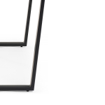 Стол деревянный Woodville Лота Лофт 140х80 черный матовый, бетон светлый, ножки черные