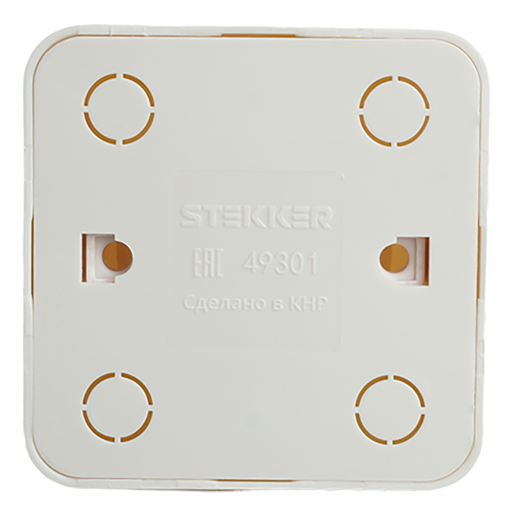 Розетка 1-местная б/з открытой установки, STEKKER, 250В, 10А, IP20, серия София, белый, MST10-11-01 49301