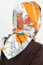 Косынка с подворотом (оранжевая пастель) КП26-23М LT Collection
