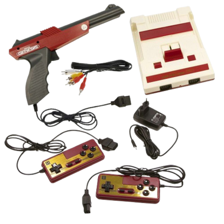 Игровая приставка Retro Genesis 8 Bit Lazergun + 450 игры (модель: C-56, Серия: C-50, AV кабель, 2 проводных джойстика + пистолет Zapper)