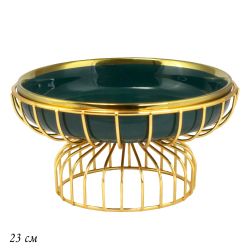 Lenardi 106-252 Блюдо 23х16см MULTICOLOR на подставке в под.уп.(х8)Фарфор