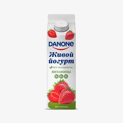 Живой йогурт Danone вкус клубники 850 гр