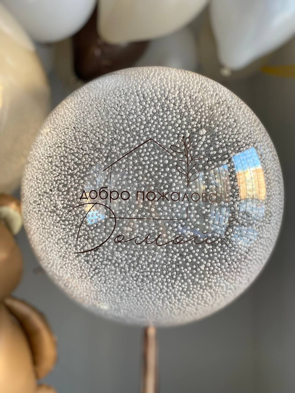 Стильные воздушные шары на выписку №2185