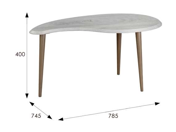 Стол журнальный BeautyStyle 19 дуб дымчатый/шимо