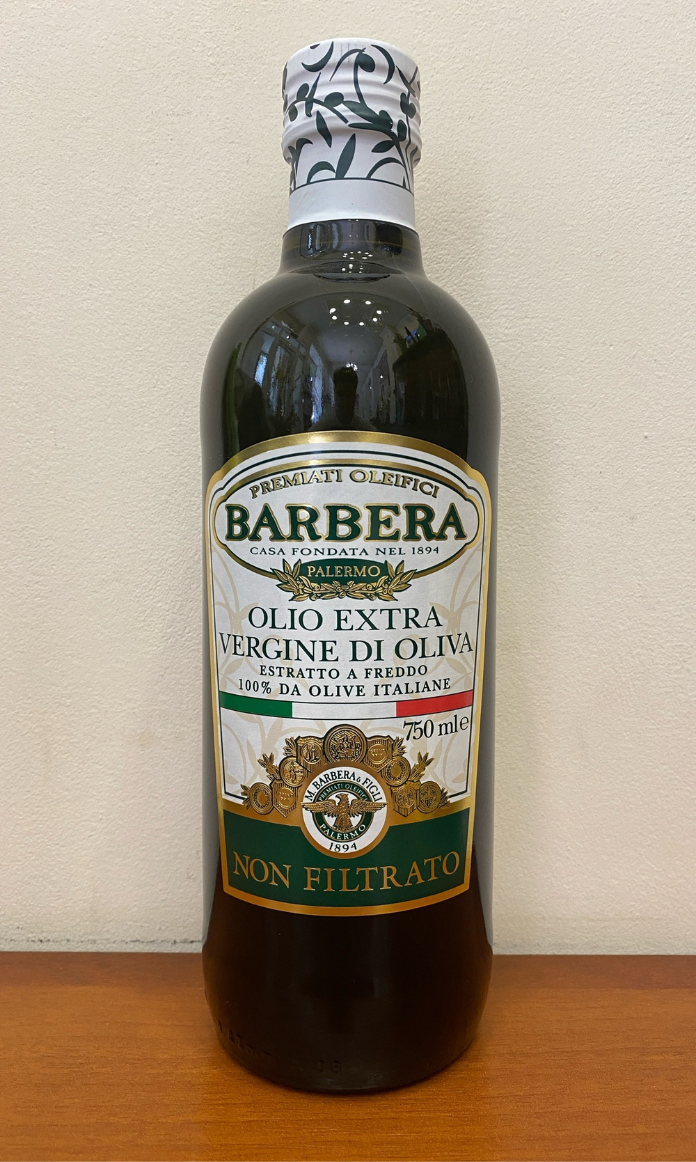Оливковое масло BARBERA Non Filtrato (нефильтрованное) Extra Virgin 0,75 л Италия
