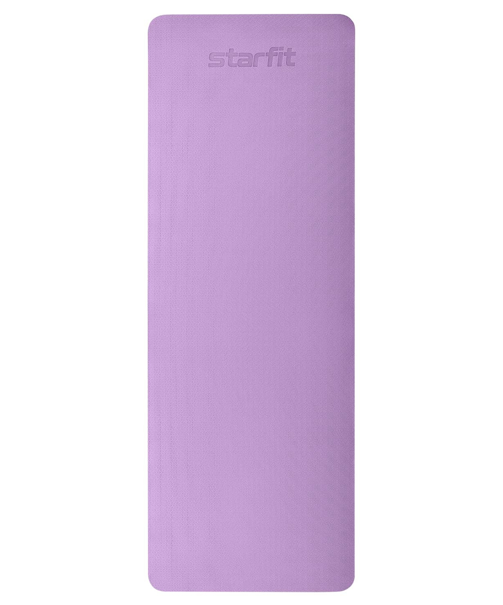 Коврик для йоги и фитнеса FM-201, TPE, 183x61x0,6 см, фиолетовый пастель/синий пастель