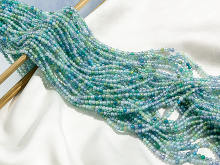 Фианиты микс 2,8мм, огранка (нить бусин)