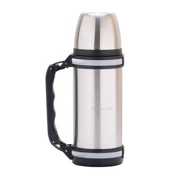 Термос 1000 мл. из нержавеющей стали с ручкой и ремешком Kamille KM-2090