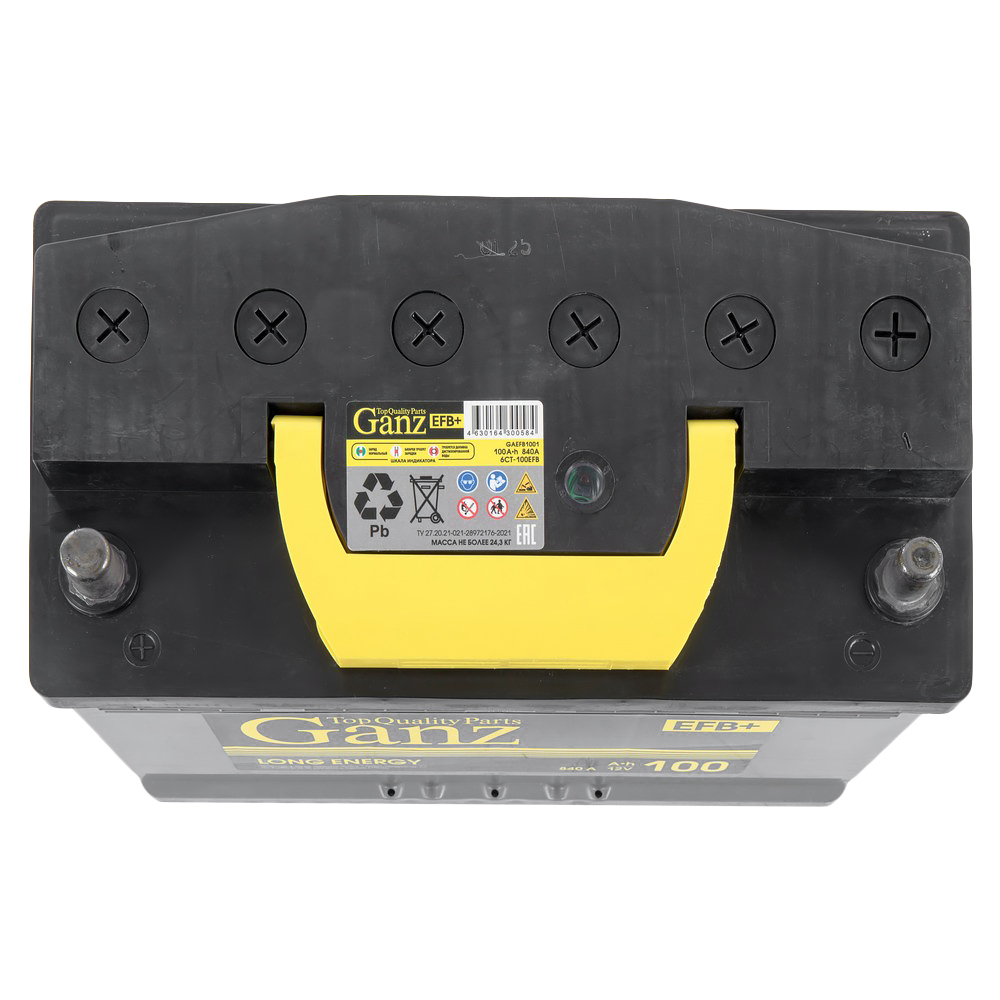 Аккумулятор GANZ EFB 100 А/ч прямой L+ 352x175x190 L5 EN 840 А