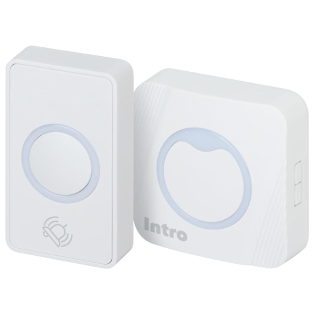 Звонок дверной Intro MP101 беспроводной RGB подсветка от сети белый 36 мелодий | Intro