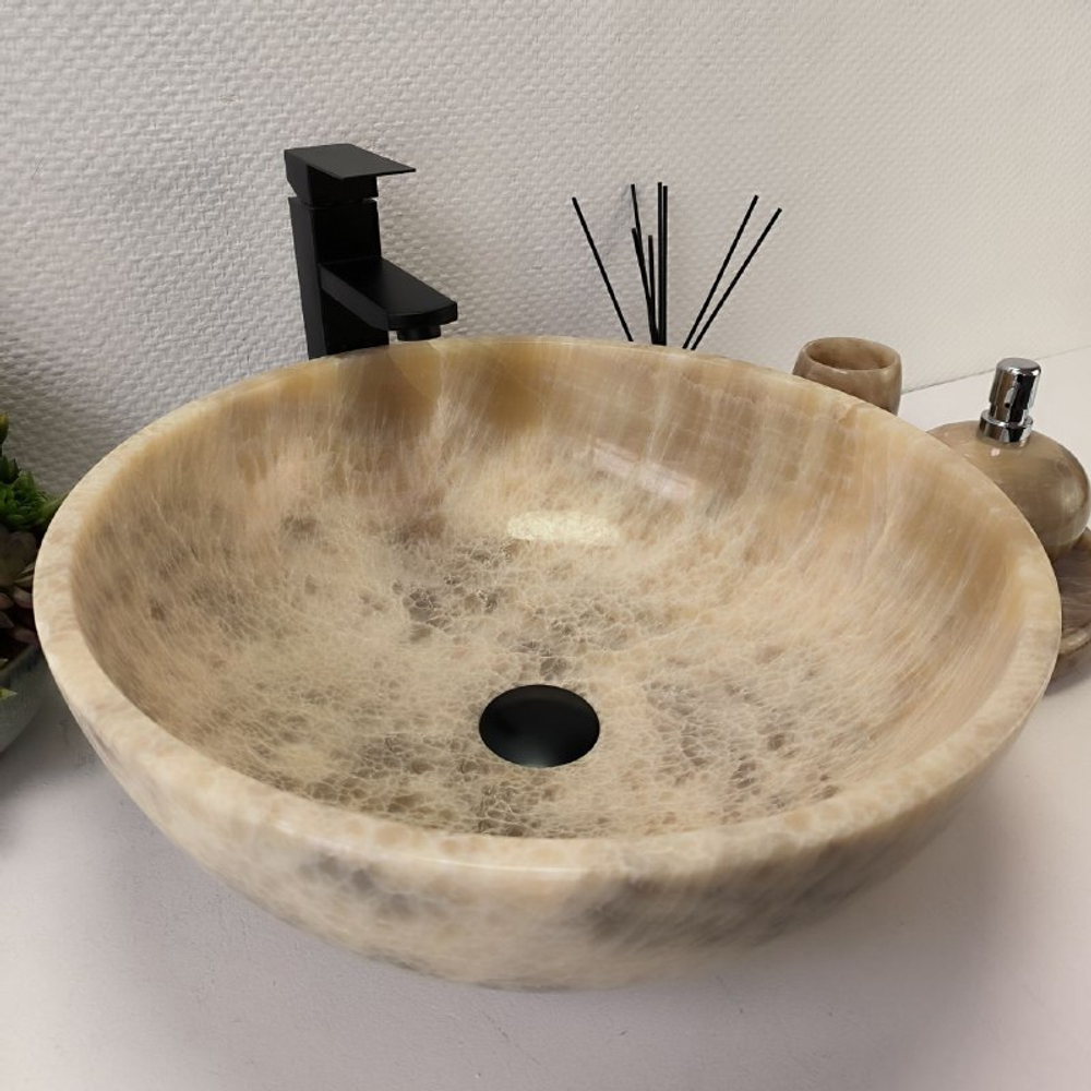 Раковина из оникса Bowl Grey TinLip BO-63029 45*45*17 42