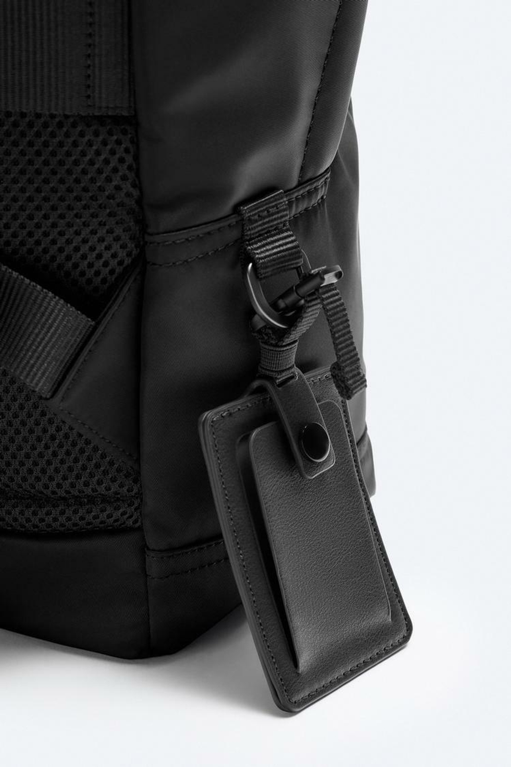 ZARA РЮКЗАК ИЗ НЕЙЛОНА, ЧЕРНЫЙ