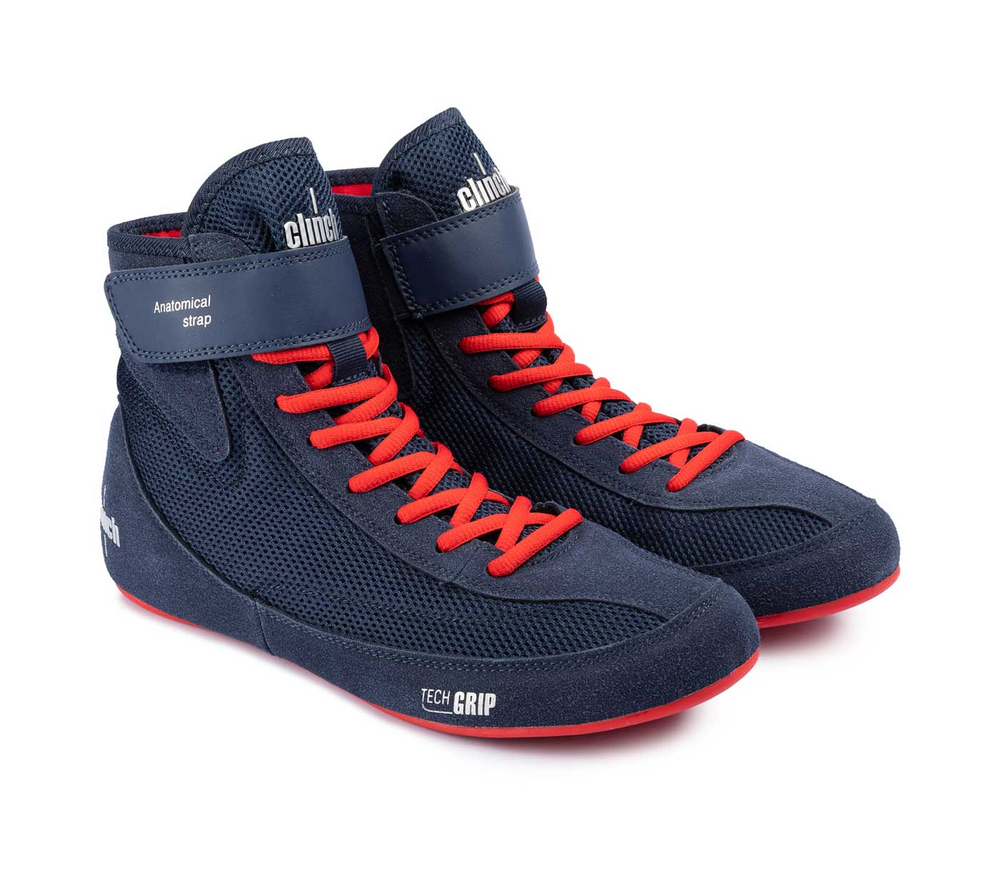 C420 Борцовки Clinch Grip сине-красные