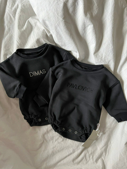 Боди oversized + пинетки графит