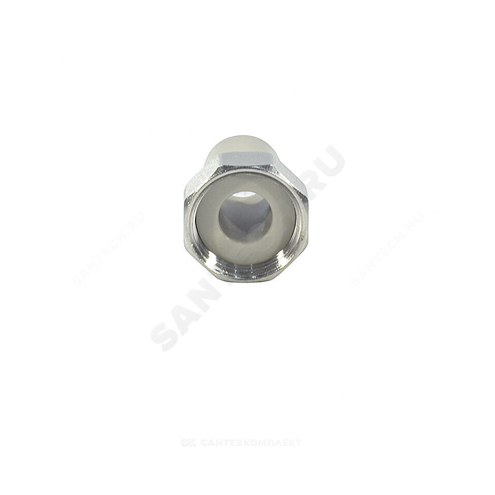 Штуцер PP-R комбинированный серый Дн 25х1" с накидной гайкой VALFEX 10135025Г