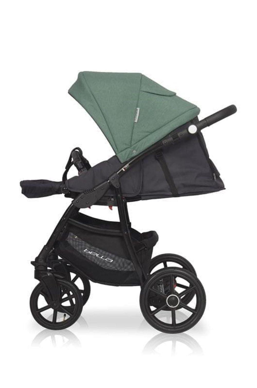 Коляска  BELLA (2 в 1) (RIKO BASIC) 03 серый-малахит