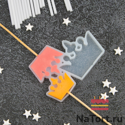 Силиконовая форма для леденцов «Короны 3 размера»