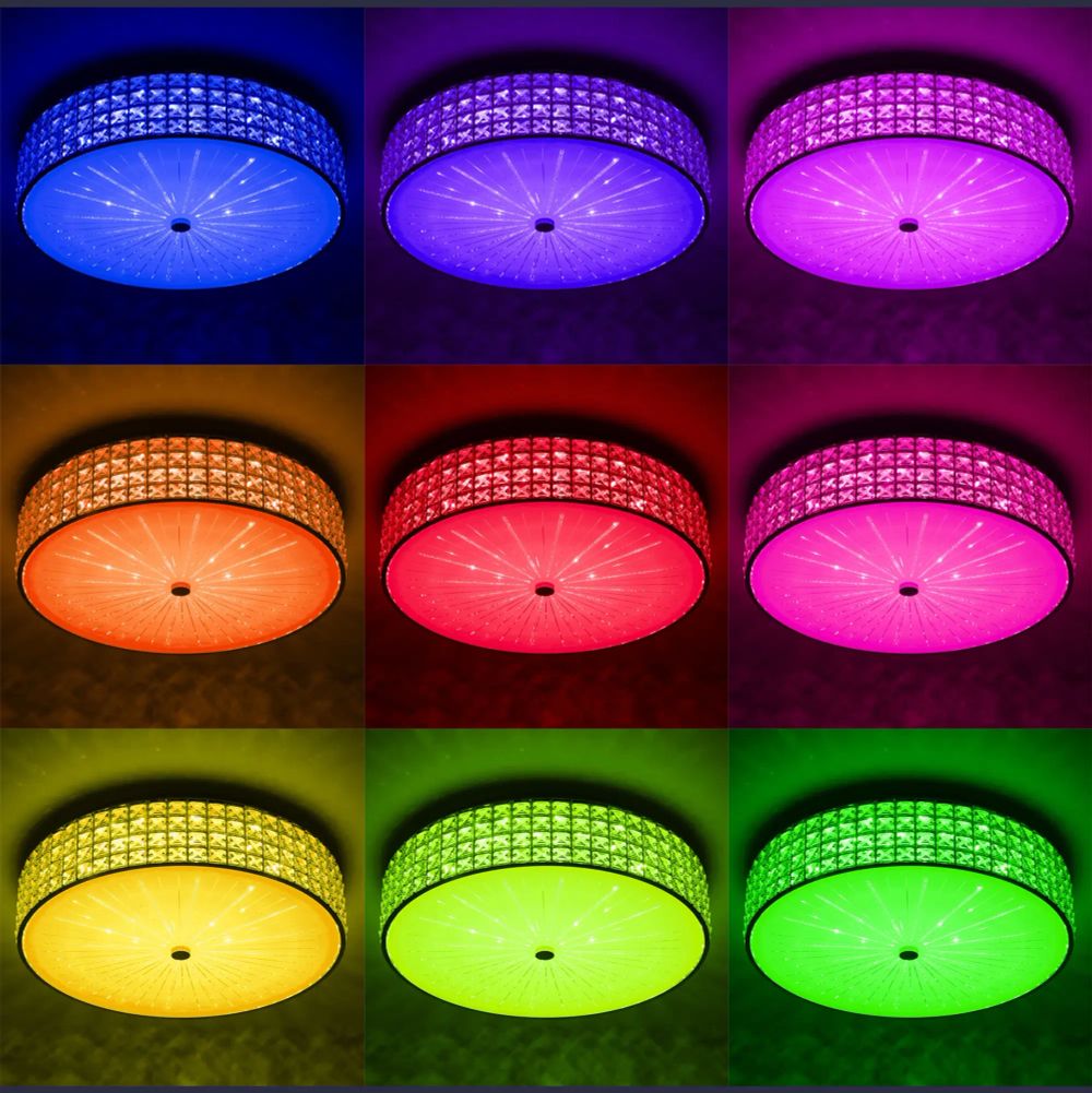 Citilux Портал CL32418G1 LED RGB Люстра хрустальная с пультом Хром