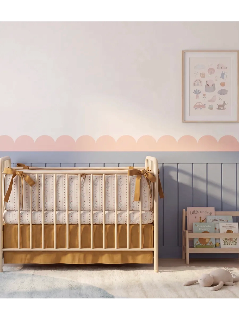 наклейки интерьерные волна 10 см бордюр
