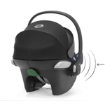 Коляска 3 в 1 Cybex Priam IV Matt Black complete и автокресло Aton B2 i-Size Bay Blue Cozy Beige