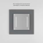 Умный сенсорный выключатель двухклавишный серебряный W4523006