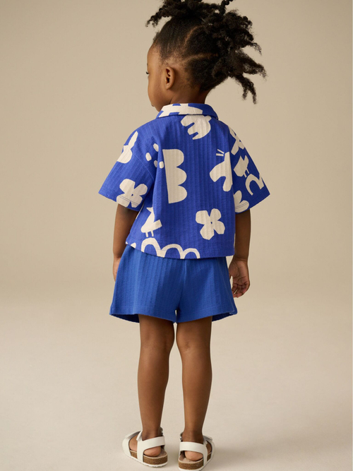 Рубашка и шорты в комплекте для девочки Next E51-382, Синий