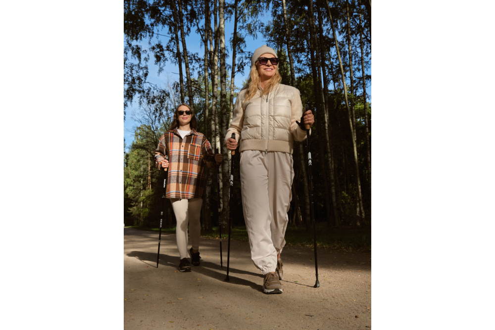 Палки для скандинавской ходьбы Roadlike Protect с антишоком, Flip-Lock Белый