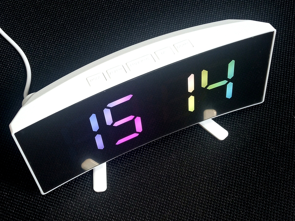 Часы зеркальные LED MIRROR NA-6091 красное свечение