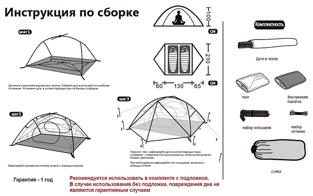 Палатка Tramp Cloud 3 Si (зеленая)