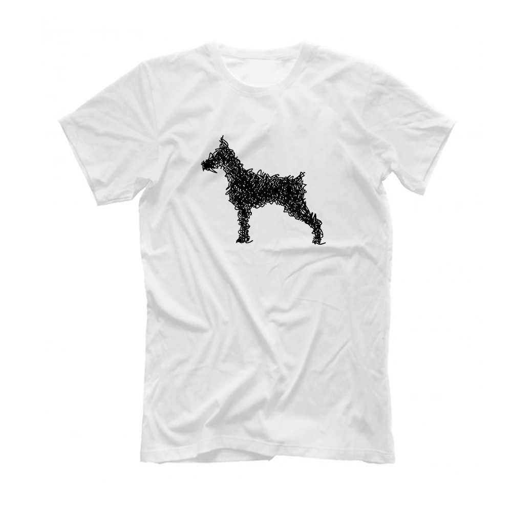 Футболка "Доберман - штрихи"