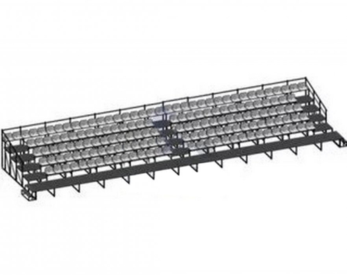 Трибуна стационарная 5-и рядная с пластиковыми сидениями и пандусом