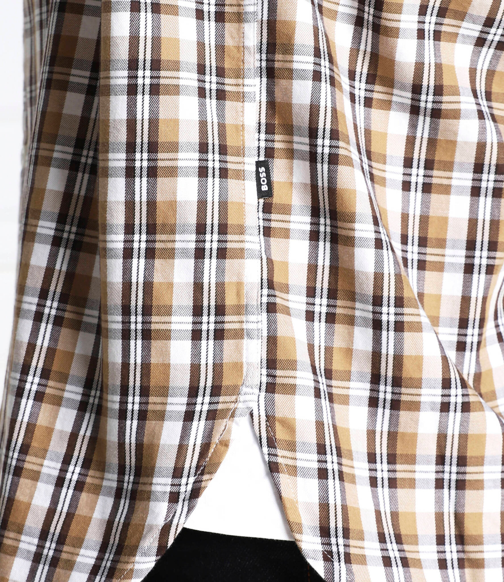 рубашка liam_53f BOSS BLACK - бежевый(50477852)