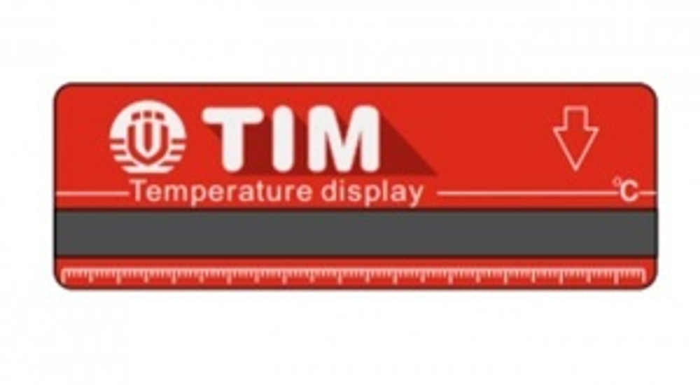 Термометр-полоска на коллекторах подачи(красный) "TIM" 10шт