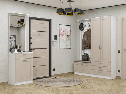 Прихожая Стиль-04 Cream Silk Белый