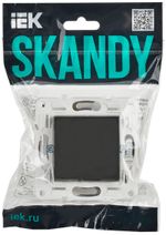 SKANDY Выключатель 1-клавишный кнопочный 10А SK-V14G графит IEK